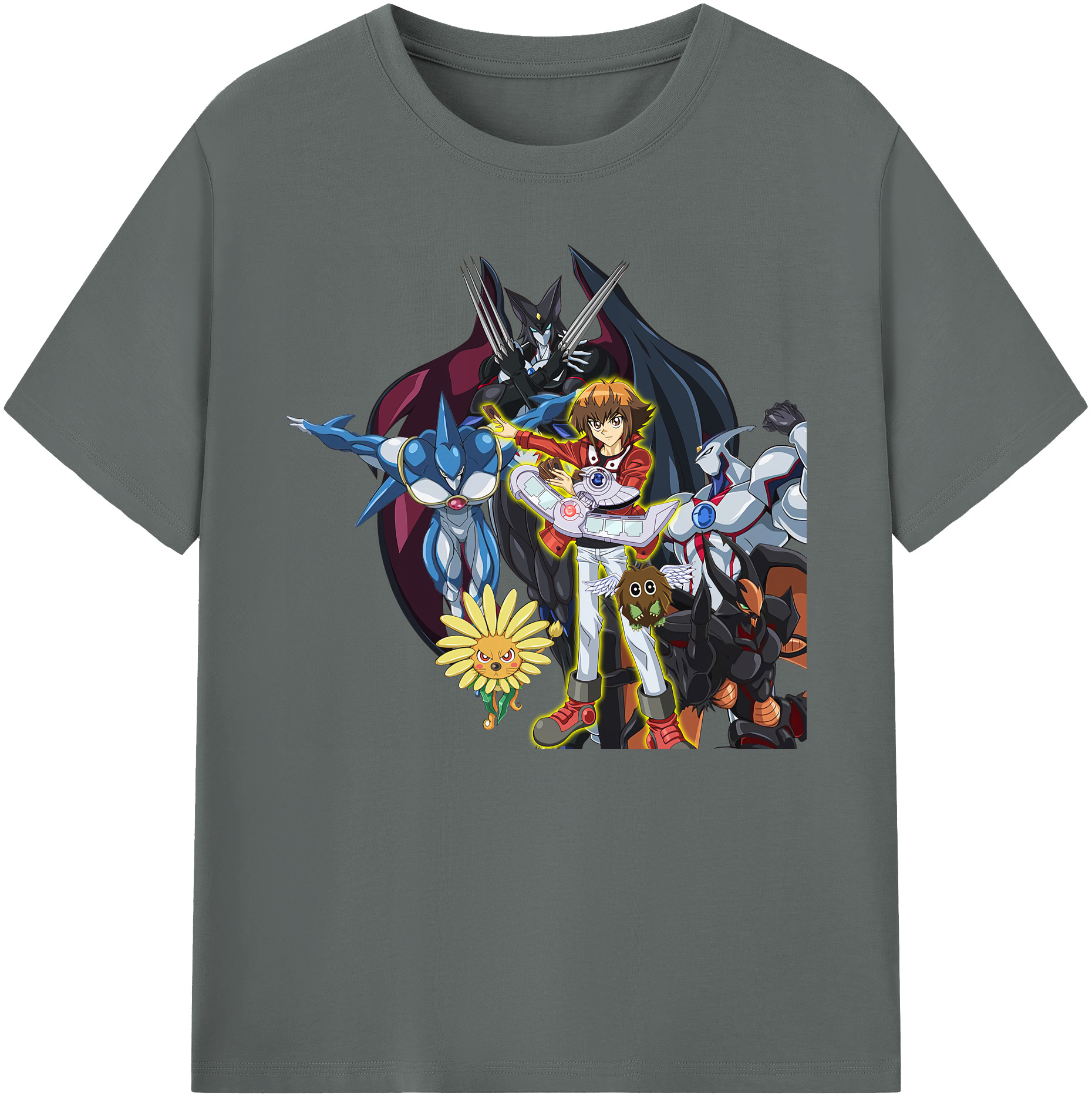 （画像用） 遊☆戯☆王 Yu-Gi-Oh! 綿100％ メンズ半袖Tシャツ｜肌触りやわらか＆通気性